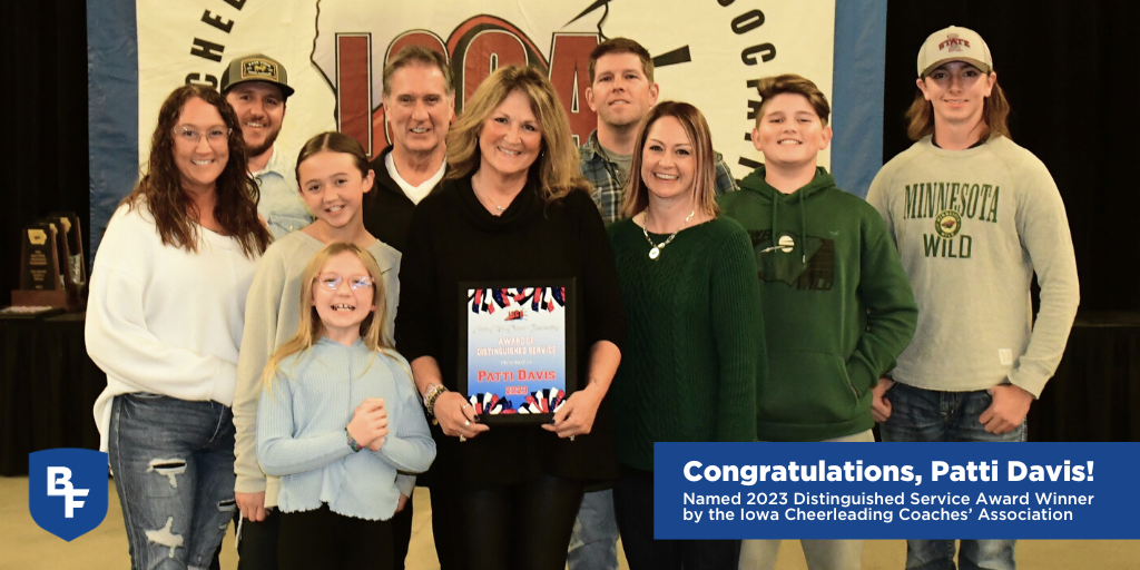 Congratulations to Patti Davis, pictured with her family, on receiving this award.